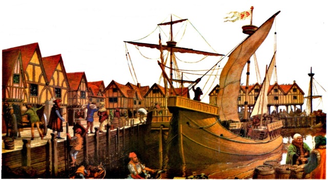 comercio europeo edad media barcos